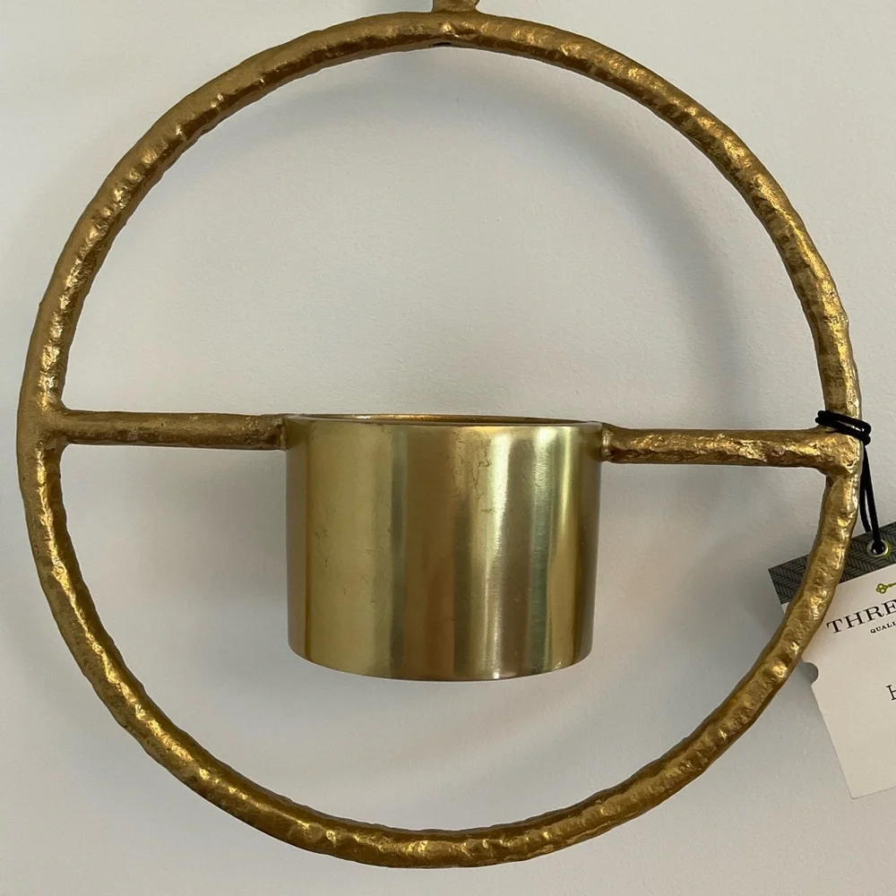 Threshold Gold Hanging Planter Bundle Set of 2 NWT